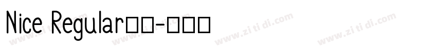 Nice Regular字体字体转换
